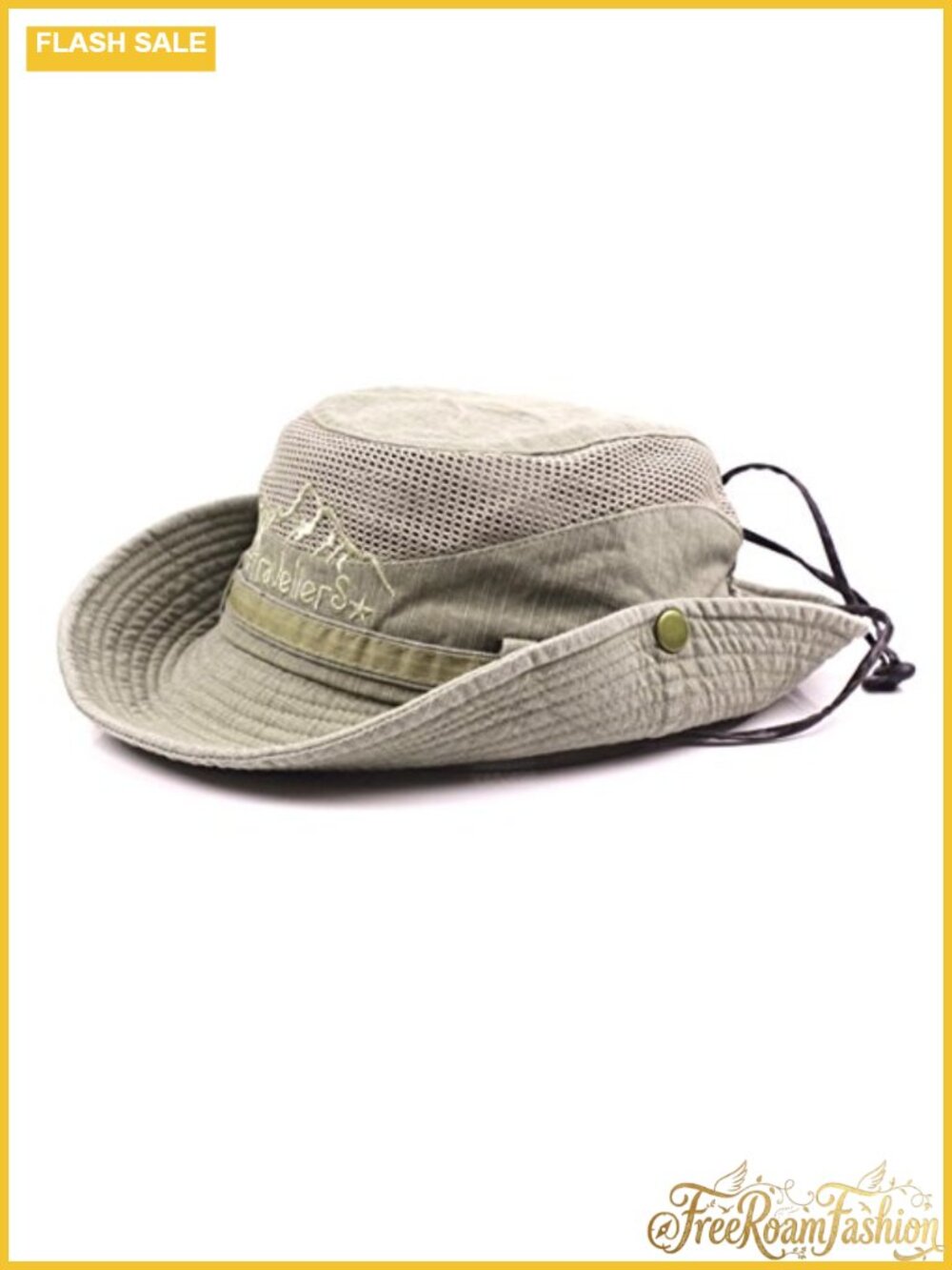 Cotton Embroidered Wide Brim Sun Hat Foldable Breathable Safari Beach